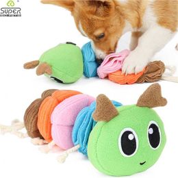 Dogs Snuffle Toys Puppy Nosework Training Pet Sniffing Puzzle Funny Hair Bug Shape Leaking Food for Cat 211111