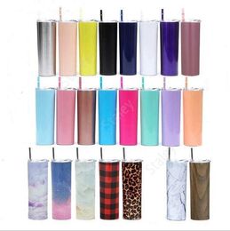 20 oz Stainless Steel Tumbler Vacuum Insulated Double Wall Straight Mug Beer Water Cup Thermos Bottle DAS91