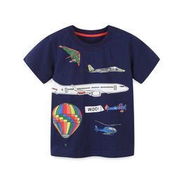 Jumping Meters Selling Baby Tees ops For Summer Boys Girls Cotton shirts Cartoon Children's Clothes 210529