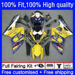 Injection Mould Fairings For SUZUKI GSX-R1000 GSXR1000 Yellow blue K5 2005-2006 Bodywork 26No.20 GSXR 1000 CC 1000CC 05 06 GSXR-1000 2005 2006 Motorcycle OEM Bodys