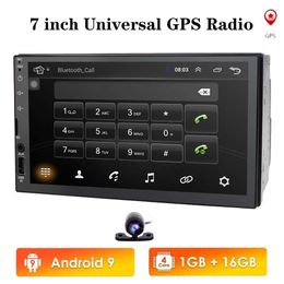 Quad Core 1GB+16GB 2din Android Car Audio Stereo multimedia video player 7inch universal autoradio GPS navigation WIFI stereo steering wheel