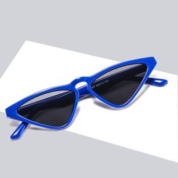 Simple Triangle Fashion Narrow Sunglasses Unisex Plastic Sun Glasses With Triangles UV400 Lenses 5 Colours Wholesale