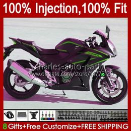 OEM Body For HONDA CBR 250R CBR250 250 R CC 11-15 Kit 58No.125 MC41 CBR-250 CBR250R 250CC 2011 2012 2013 2014 2015 CBR-250R Flat black 11 12 13 14 15 Injection Mould Fairing