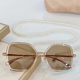 Fashion Sunglasses pearl chain necklace /gafa de sol 4262 occhiali da sole women sunglasses New with Box
