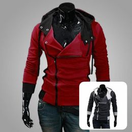 Men's Jackets Long Sleeve Fabulous Elastic Cuff Men Jacket With Hat Casual Autumn Coat Fit For Hippie