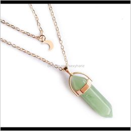 Necklaces & Pendants Drop Delivery 2021 Fashionable Moon Hexagon Pendant Neckchain Womens Summer Necklace Jewelry 13Pq7