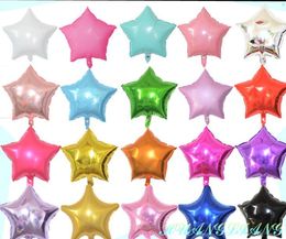 18 inch Star Shape Aluminium Inflatable Foil Balloons for Birthday Party Decorations Helium Balloon Globos Wedding Decoration GC463