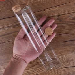 12 pieces 120ml 30*236mm Large Long Test Tubes with Cork Stopper Glass Jars Vials bottles for DIY Craft Accessorygoods