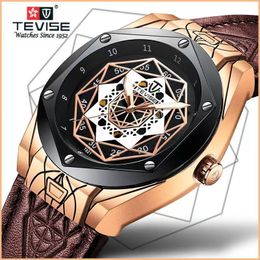 Tevise Clean-factory Wristwatch Swiss in Wisconsin Leisure Wristwatches Students Fully Automatic Mechanical Watches Metal Spider Can Watch