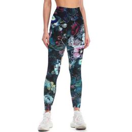 Floral Leggings New Drawing Yoga Pants Vintage Teen Highwaisted Gymnastics Yoga Leggings H1221