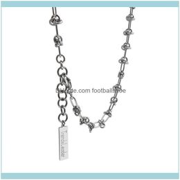 Necklaces & Pendants Jewelryfashionable And Simple Clavicle Chain Multi-Level Men Women All-Match Titanium Steel Necklace Chains Drop Delive