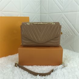 Luxury designer Womens shoulder bag gold chain crossbody flap bags soft embroidered design genuine leather handbag high quality Purse