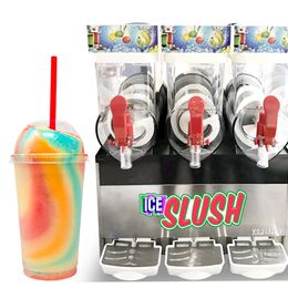 Free shopping to door Kolice Kitchen Commercial 3x15L tanks smoothie frozen drinks machine margarita cooling ice slush slushie maker