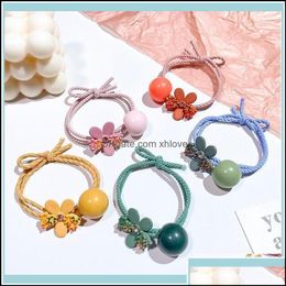 maternity rings Australia - Aessories Maternity Baby, Kids & Maternitykorean Version Of The Candy-Colored Flower Hair Ring Ins Sweet Aron Ball Girls Rope Aessories For