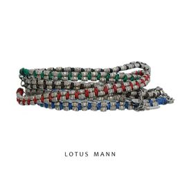 imported beads Australia - Charm Bracelets Lotus Mann Diamond Knot Imported Hand-printed Beads Multi-color Braided Bracelet