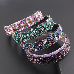 inlaid Colour rhinestone headband ladies party gorgeous street travel hair accessories