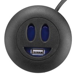 Furniture Hardware Part Black House Smiling Face Smart Phone Charger Insert into Sofa Single USB Port Charging Socket Mouth Water Protection