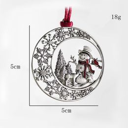 2021 New Christmas Tree Ornaments Xmas Pendant Metal Snowman Pendants Christmas Ornament Home Decorations