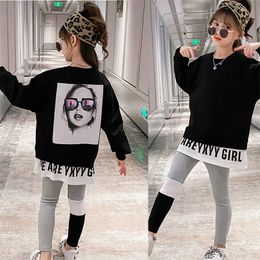 Kids Clothes Sets Girls Autumn Clothing Teens Casual Big Children'S Sweater+ Pants Fashionable Sports Suits 4 5 7 9 11 13Y 211224