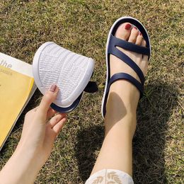 Women Hole Jelly Sandals Shoes Casual Sandals Garden Water Waterproof Shoes Flat Beach Sandals Rubber Women Summer Slippers Y0721