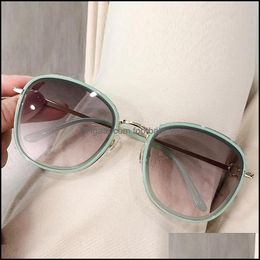 Sunglasses Fashion Aessories Elegant Woman Cute Jelly Green Men Unique Gardient Shades Round Driving Sun Glasses Unisex Female Ocos Uv400 Dr