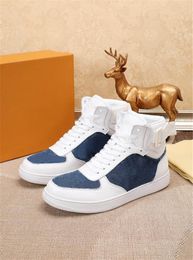 Luxury designer Rivoli Casual Shoes High Top RUN AWAY calf leather Rubber outsole sneakers BOOMBOX Runner shoe TRAINER With Box