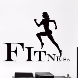 Wall Stickers Sticker Removable Running Sport Decal Jogging Fitness Gym Step Cool Art Mural AY510