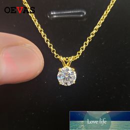 OEVAS Real 1 D Colour Moissanite Pendant For Women 18K Gold Plated 100% 925 Sterling Silver Wedding Party Fine Jewellery Gift Factory price expert design Quality