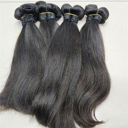 Green life natural black Indian hair direct source 4pcs/lot silky straight virgin hair wefts smell good