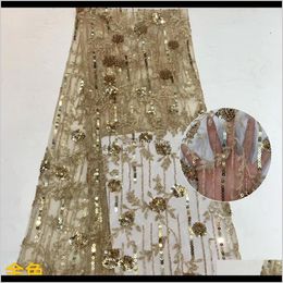 Clothing Apparel Nigerian High Quality Sequinsbeads French Embroidered Tulle Lace Fabric For Wedding Drop Delivery 2021 Rjzqu