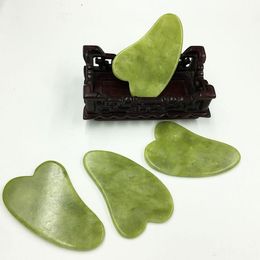 2021 new Natural Green Jade A quality Guasha Board for scrapping therapy gua sha massager