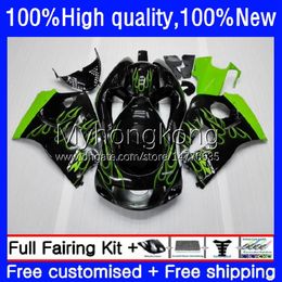 Body For SUZUKI SRAD GSXR750 600CC GSXR 750 600 CC 96 97 98 99 00 Bodywork 16No.45 Green flames GSX-R600 750CC GSXR600 96-00 GSXR-750 1996 1997 1998 1999 2000 Fairing Kit