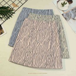 Jupe Femme 2021 New Women Ladies Sexy Mini Skirt VD1882 Casual Y2K Zebra Pattern Animal Printed Short Skirt X0428
