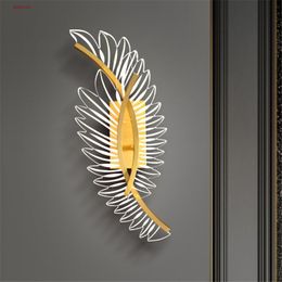 Wall Lamps Nordic Ins Acrylic Glowing Wings Led Changeable Lamp For Living Room Hallway Kids Bedside Night Lights Loft Decor Sconce