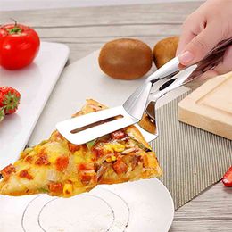 Steak Clip Frying Shovel Pancake Fish Tools Hand Cake Pizza Kitchen Gadget 304 Stainless Steel 210423