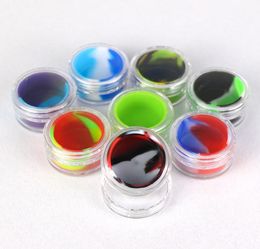 2021 acrylic wax concentrate containers, Plastic container with silcone inner Non-stick silicone Dab BHO Hash Oil Dry Herb Storage Jars
