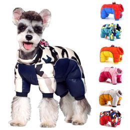 Super Warm Pet Winter Clothes For Dog Puppy Thick Waterproof Fabric Reflective Down Jacket Small Dogs Pets S 4XL Coat Clothing 211007