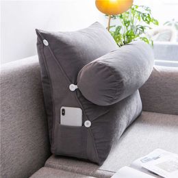 Big Single Engineering Triangle Backrest Cushion Pillow Floor Seat Sofa Bedside Back Head Waist Support Pregnant Women Elderly 210716