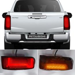 2Pcs Car styling pickup Taillight LED Rear Lamp DRL Brake Signal Reverse For Mitsubishi L200 Triton 2019 2020 2021 Tail Light