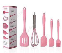 Cookware Sets Silicone Kitchenware Non-stick Cookware Silicone Cooking Tool Sets Egg Beater Spatula Oil Brush Kitchen Tools Utensils DAF384