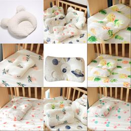 0-12M Flat Head Baby Pillow, Breathable Newborn Toddler Infant Pillow for Head Shaping, Ergonomic Natural Latex Toddler Pillow 682 Y2