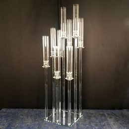 romantic decorative floor crystal candelabras with beads for wedding centerpiece from factory , event party supplies senyu603