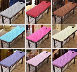 Sheets & Sets Skin-friendly Beauty Massage Table Bed Sheet Solid Plaid SPA Treatment Cover With Round Breath Hole