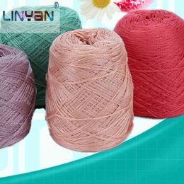 1PC 300g Italian mulberry silk yarn for knitting cotton thread croche line silk fabric designer Cool in summer Ice silk knit ZL49 Y211129