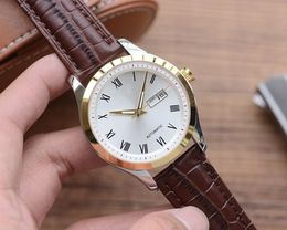 Classic Brand Mens Watches Stainless Steel Automatic Mechanical Wristwatches male roman Number clock waterproof 41mm