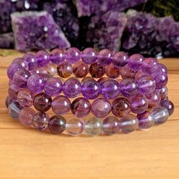 MG1245 New Design Women`s Crown Heart Chakra Bracelet AAA Grade Amethyst Fluorite Stack Bracelet Ghost Quartz Gemstone Jewelry