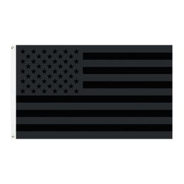 3x5ft Black American Flag Polyester No Quarter Will Be Given US USA Historical Protection Banner Flag Double-Sided Indoor Outdoor w-00847