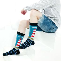 Men's Socks 1PC Trend Street Middle Tube Leisure Cotton Yuansufeng Four Seasons Neutral Stockings