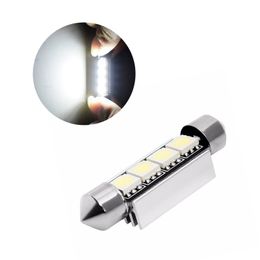 50Pcs 5050 4SMD LED Bulbs 31MM 36MM 39MM 41MM Festoon White Car Reading Lights Canbus Error Free For Dome Light 12V