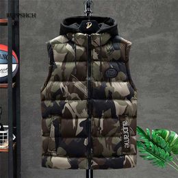 Men Autumn and Winter Cotton Vest Camouflage Vest Women Outdoor Elastic Warmth Winter Windproof Warm Jacket Oversize 211104